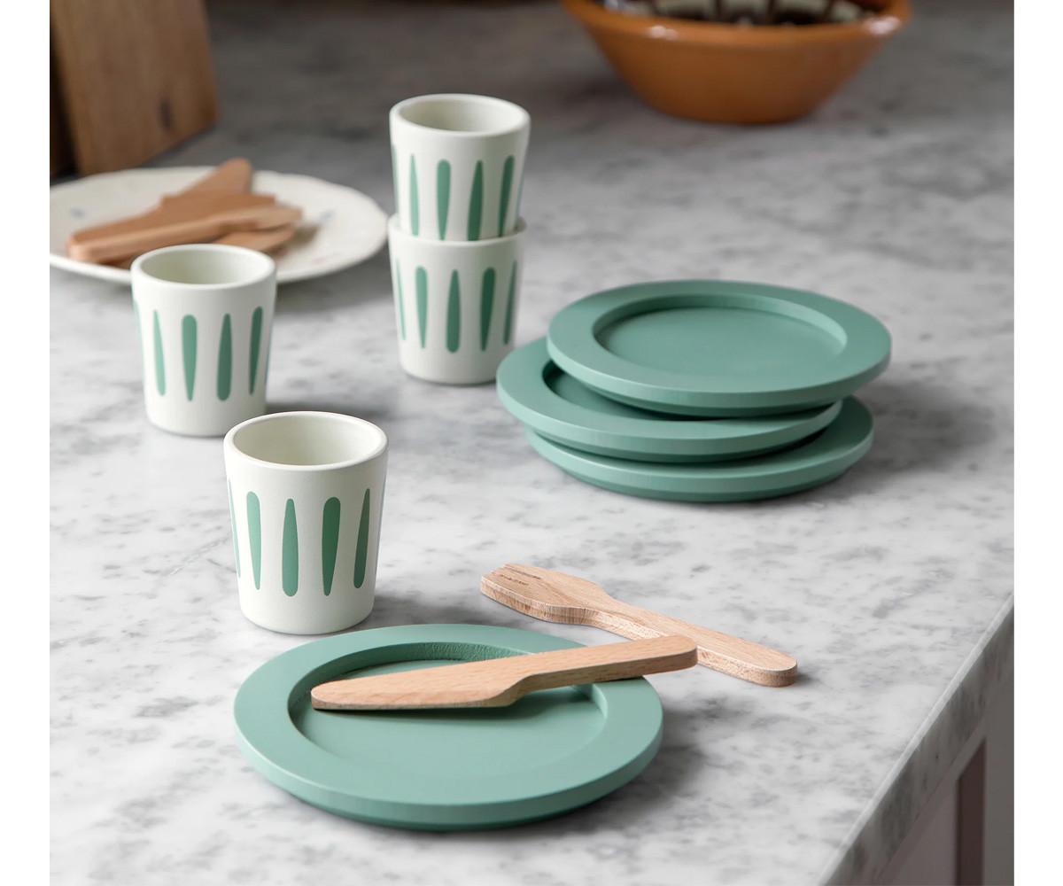 Vajilla Infantil de Madera para 4