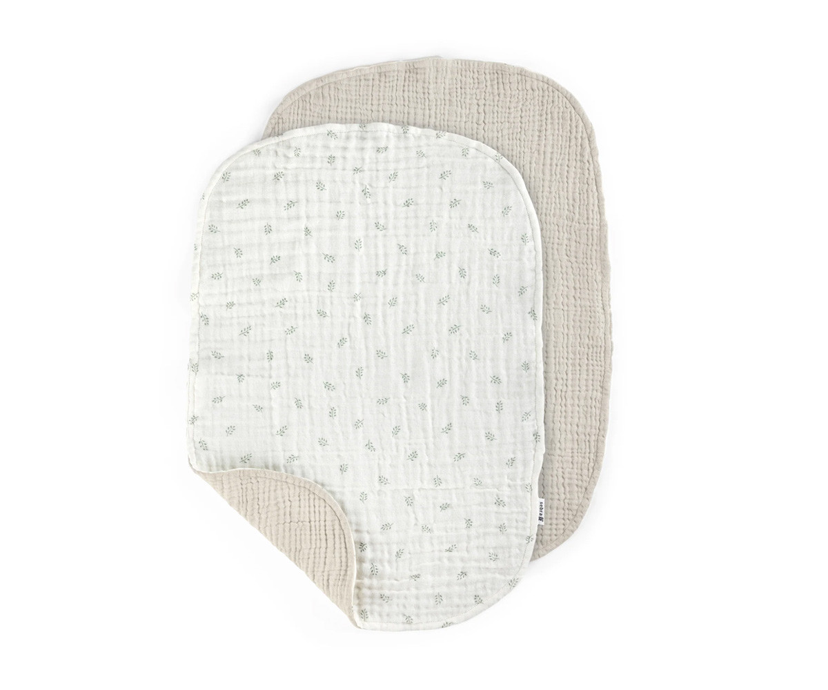 2 Cambiadores de Muselina Orgánica Sophora Leaves