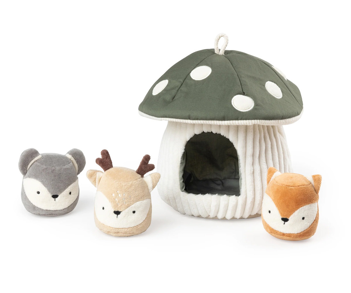 Peluche Sensoriale Nascondino Mushroom Verde