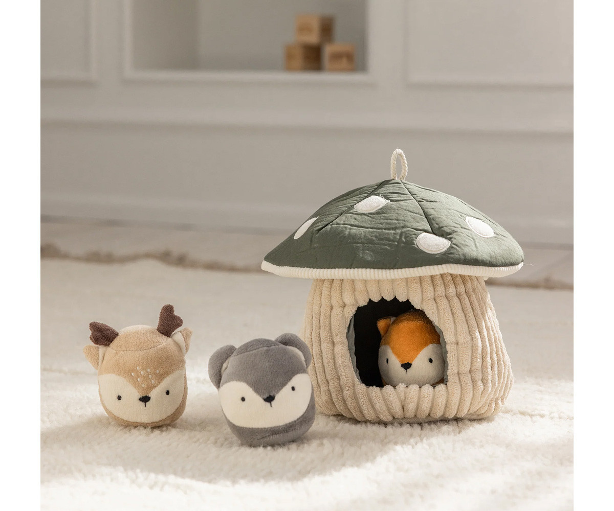 Peluche Sensoriale Nascondino Mushroom Verde