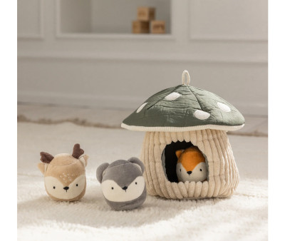 Peluche Sensoriale Nascondino Mushroom Verde
