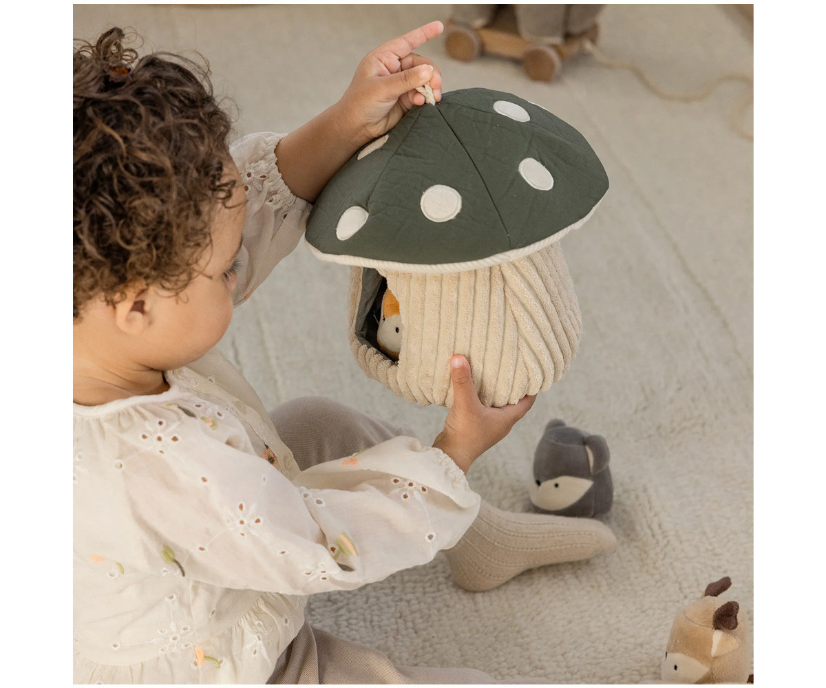 Peluche Sensoriale Nascondino Mushroom Verde