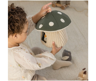 Peluche Sensoriale Nascondino Mushroom Verde