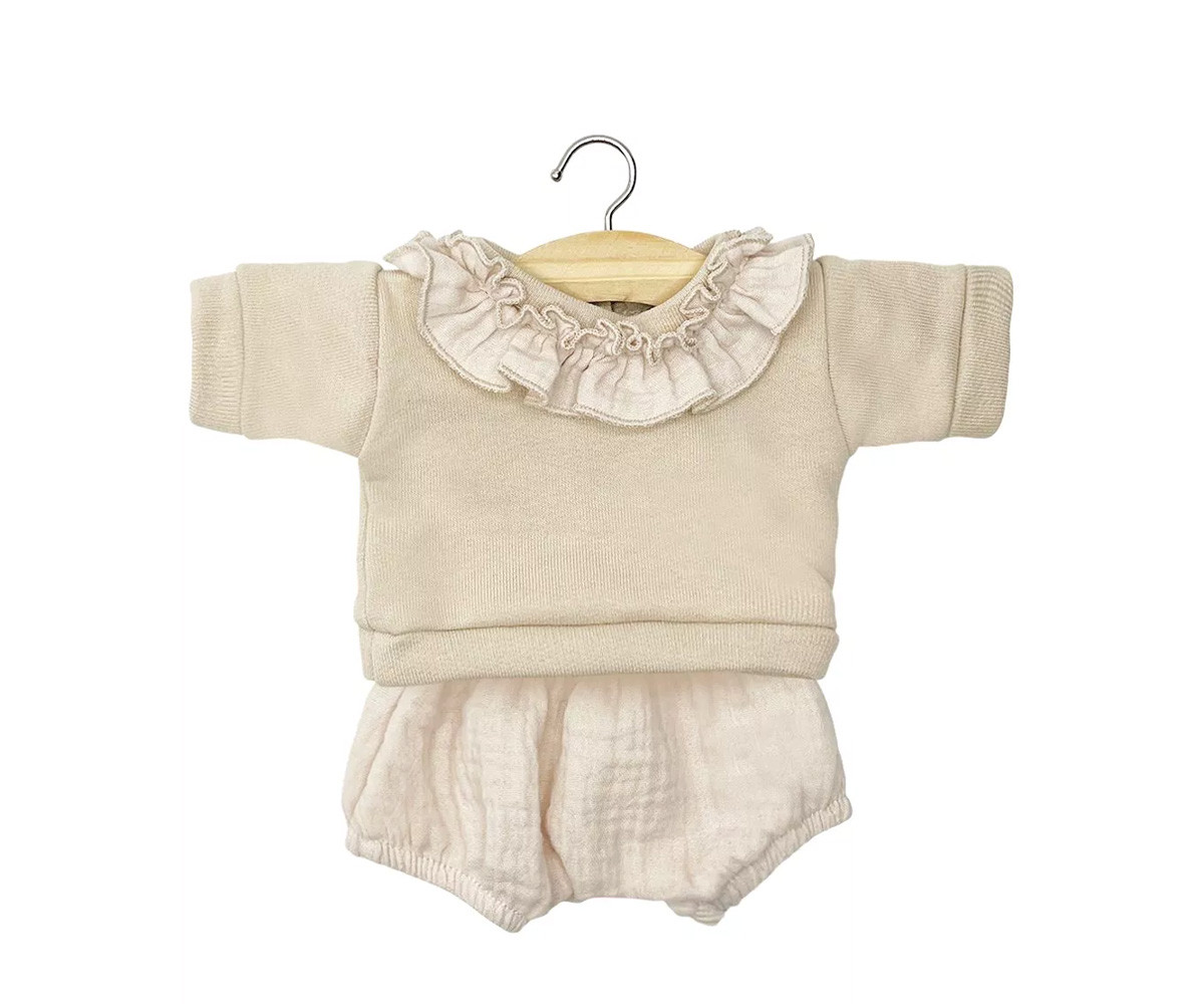 Conjunto Marion para Muñecas Gordis con Top en Molleton et Bloomer Mastic