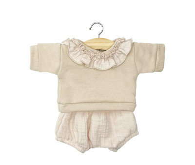 Conjunto Marion para Muñecas Gordis con Top en Molleton et Bloomer Mastic