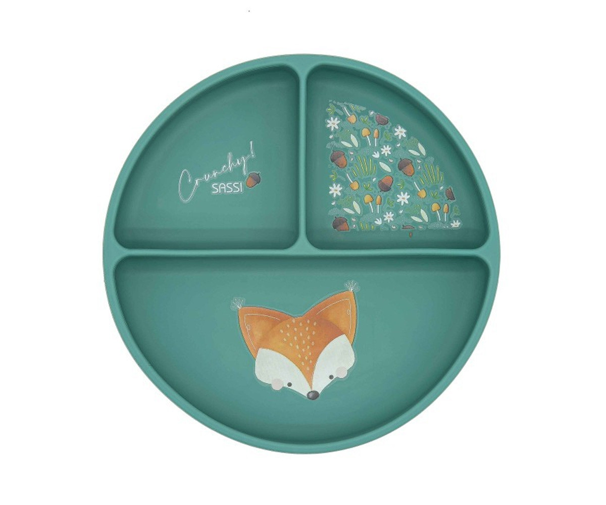 Plato de Silicona con Compartimentos Zorro