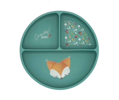 Plato de Silicona con Compartimentos Zorro