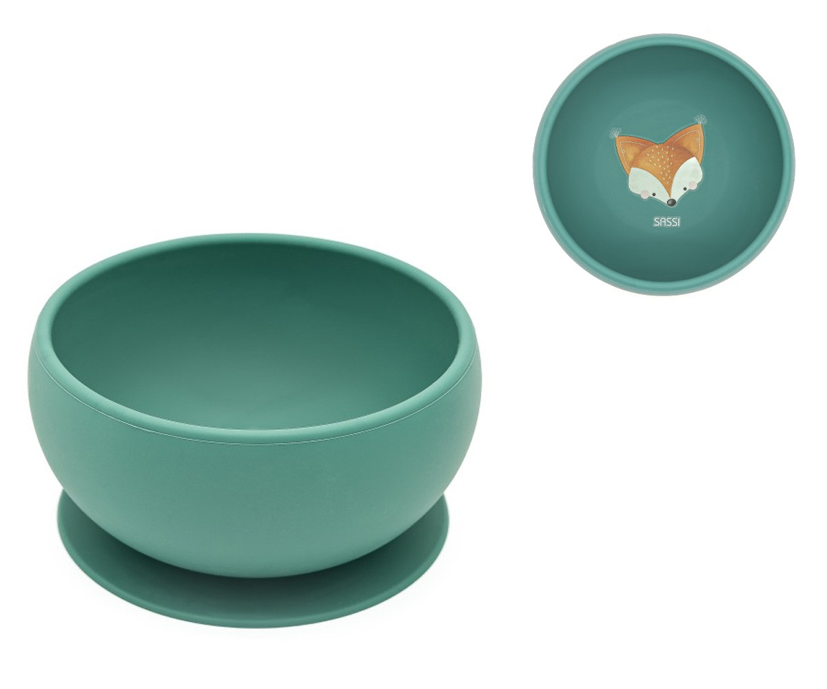 Bol con Ventosa Silicona Zorro