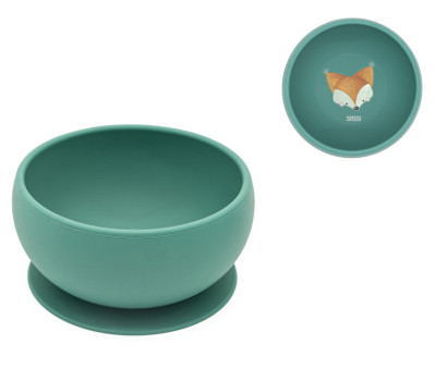 Bol con Ventosa Silicona Zorro