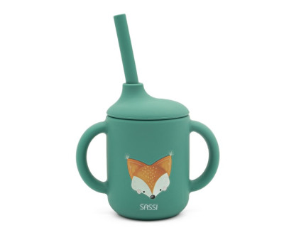 Taza de Silicona con Pajita Zorro 120ml