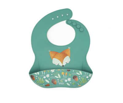 Babero de Silicona Zorro