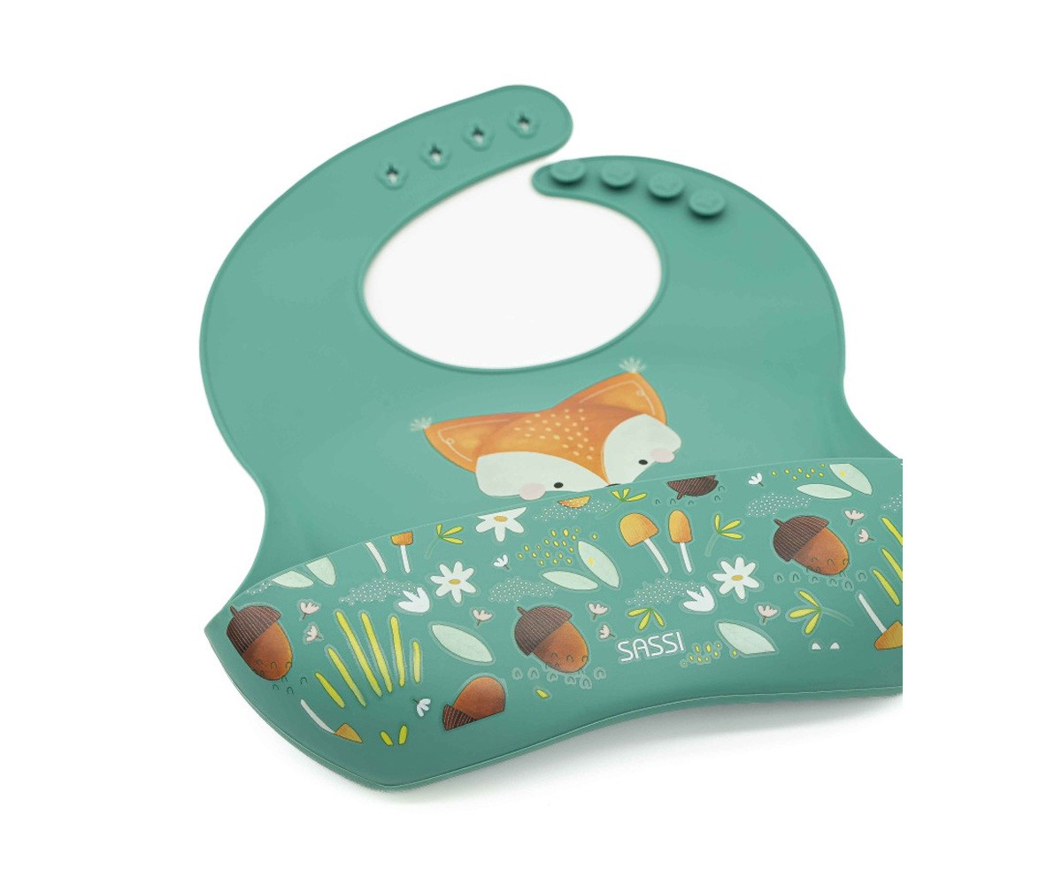 Babero de Silicona Zorro