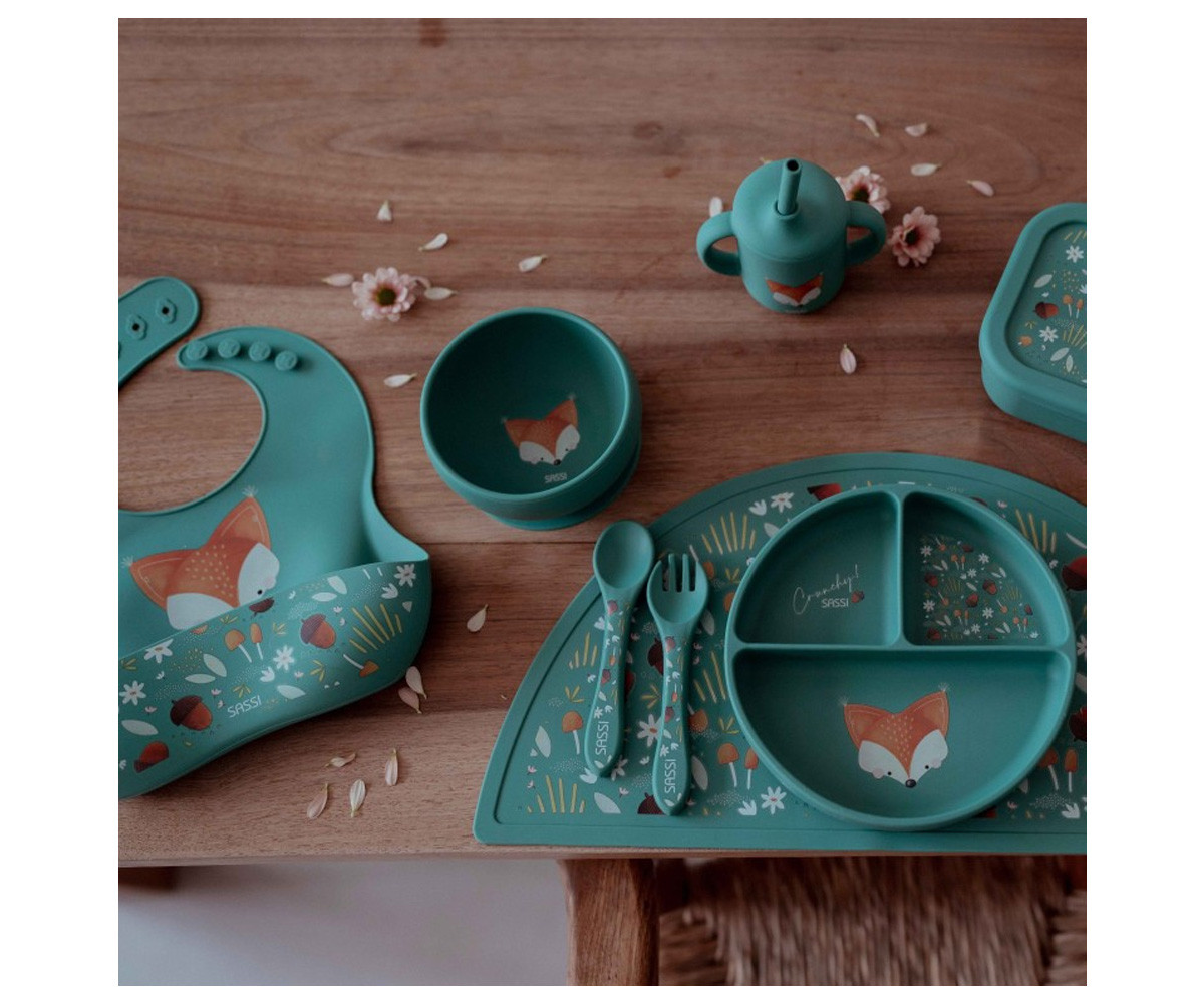 Babero de Silicona Zorro