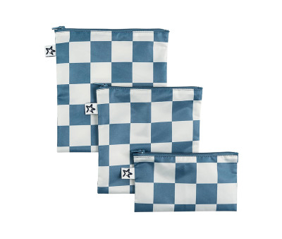 Pack 3 Bolsa Snack Checkers Blue