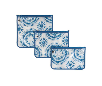 3 Buste Riutilizzabili Travel Blue Tie Die