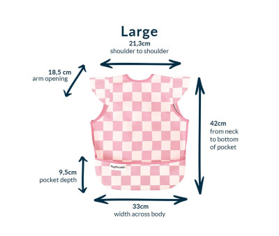 Babero sin Mangas Impermeable Flowers Pop