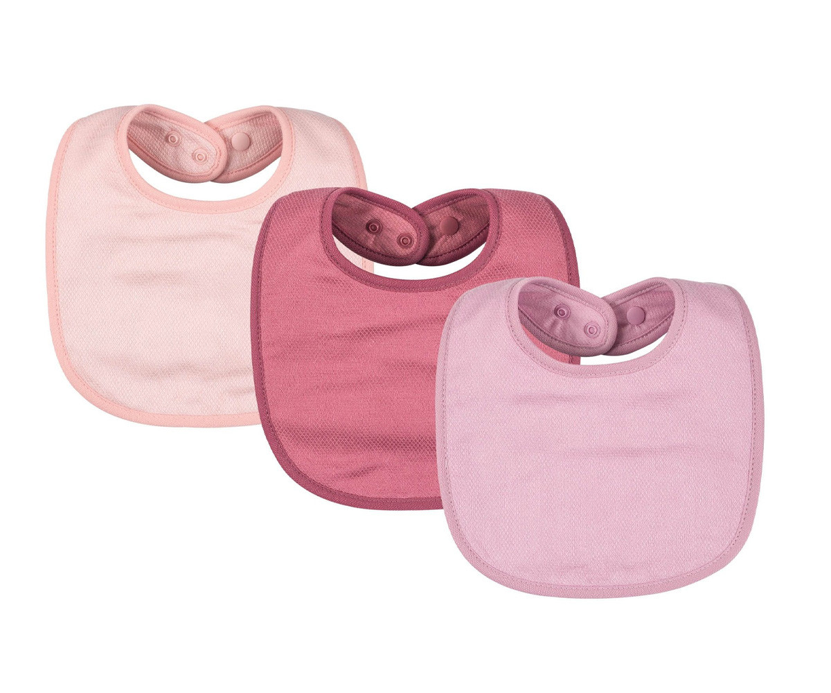 Pack 3 Bavaglini Rotondi Kaffle BordeauxPink/Lilac