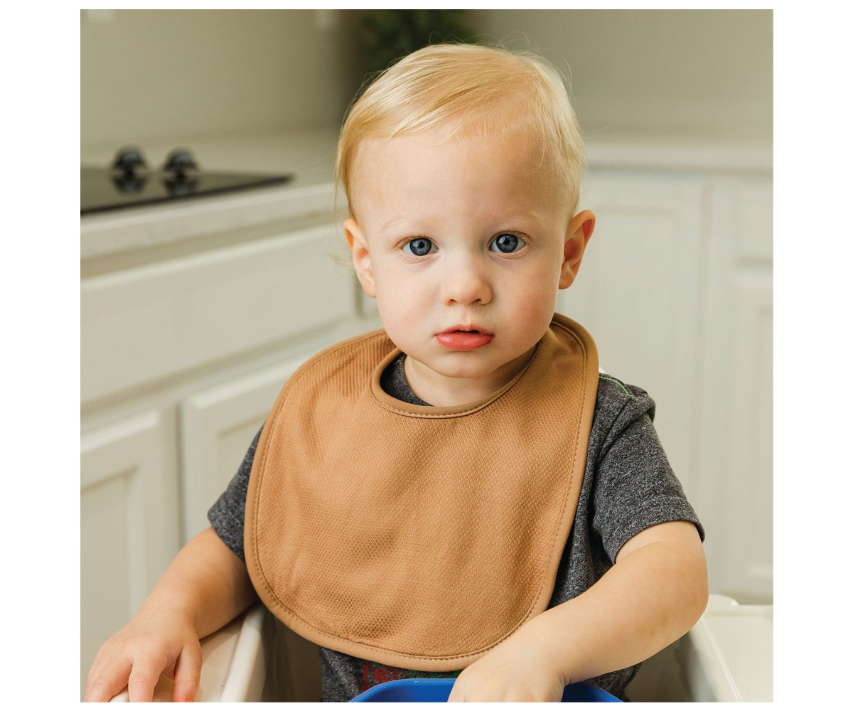 Pack 3 Bavaglini Rotondi Kaffle Mint/Olive/Tan