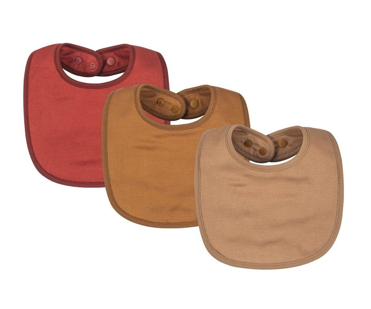 Pack 3 Bavaglini Rotondi Kaffle Bordeaux/Brown/Light Brown