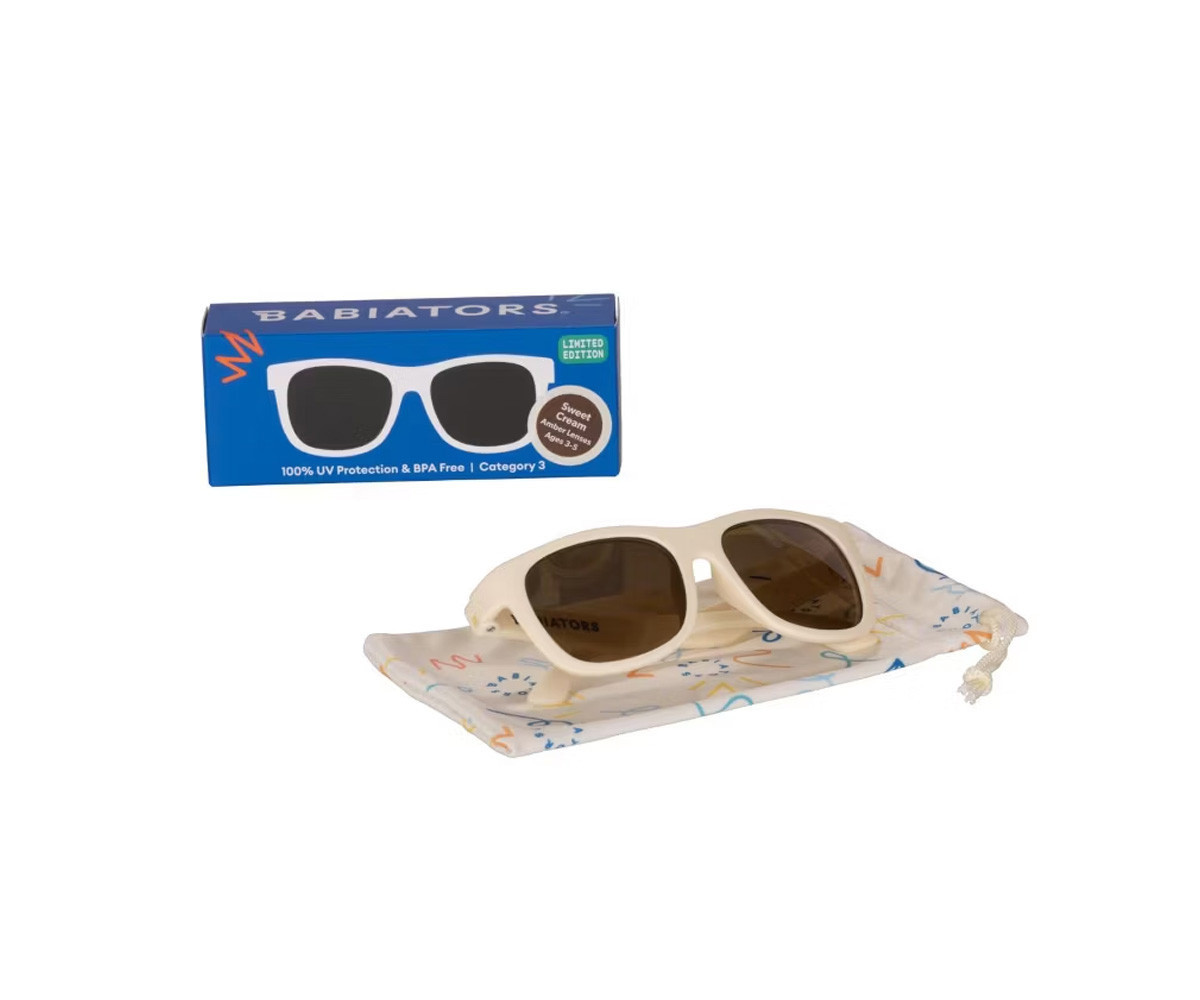 Gafas de Sol Flexibles Navigators (3-5 años) Sweet Cream Amber Lenses