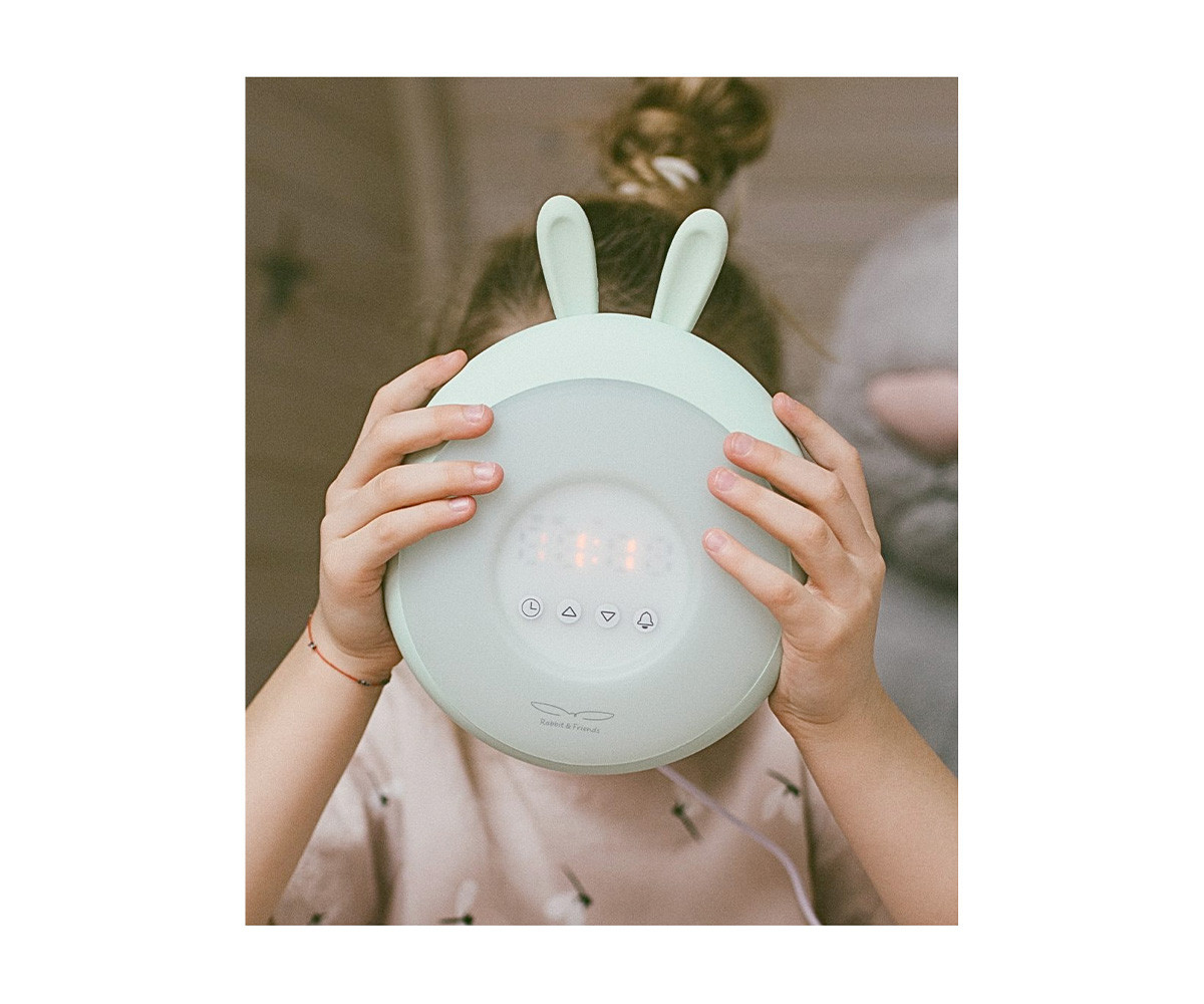 Despertador Lámpara Conejo Verde