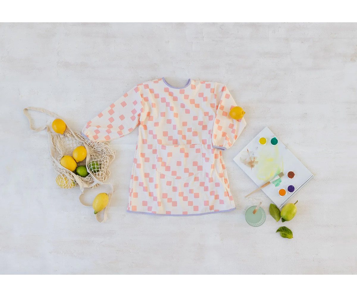 Bata de Pintura Escolar Happy Fruits Peach