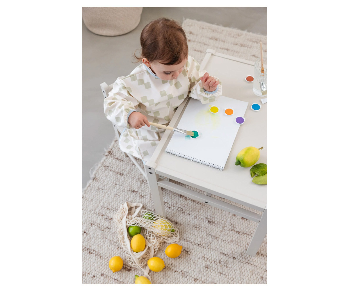 Bata de Pintura Escolar Happy Fruits Light Khaki
