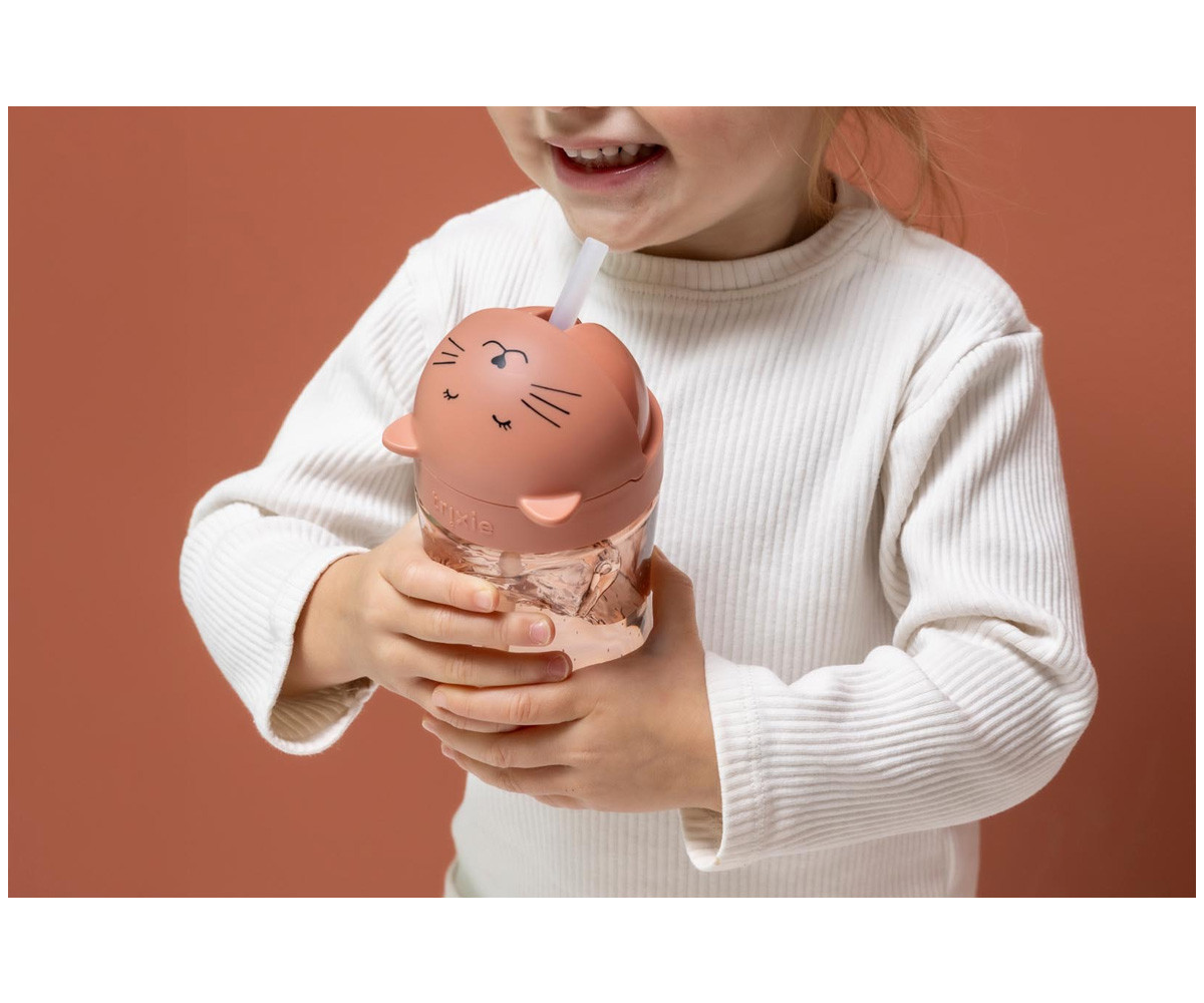 Vaso con pajita Mrs. Cat