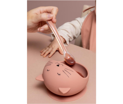 3 Cucharas de Silicona para Bebé Mrs. Cat