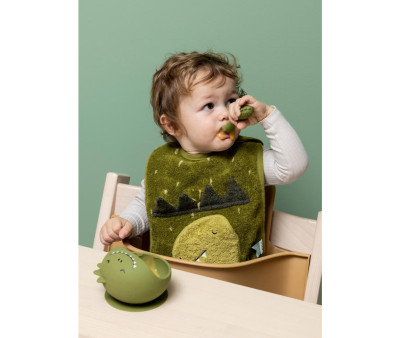 Bol con Ventosa y Cuchara de Silicona Mr. Dino