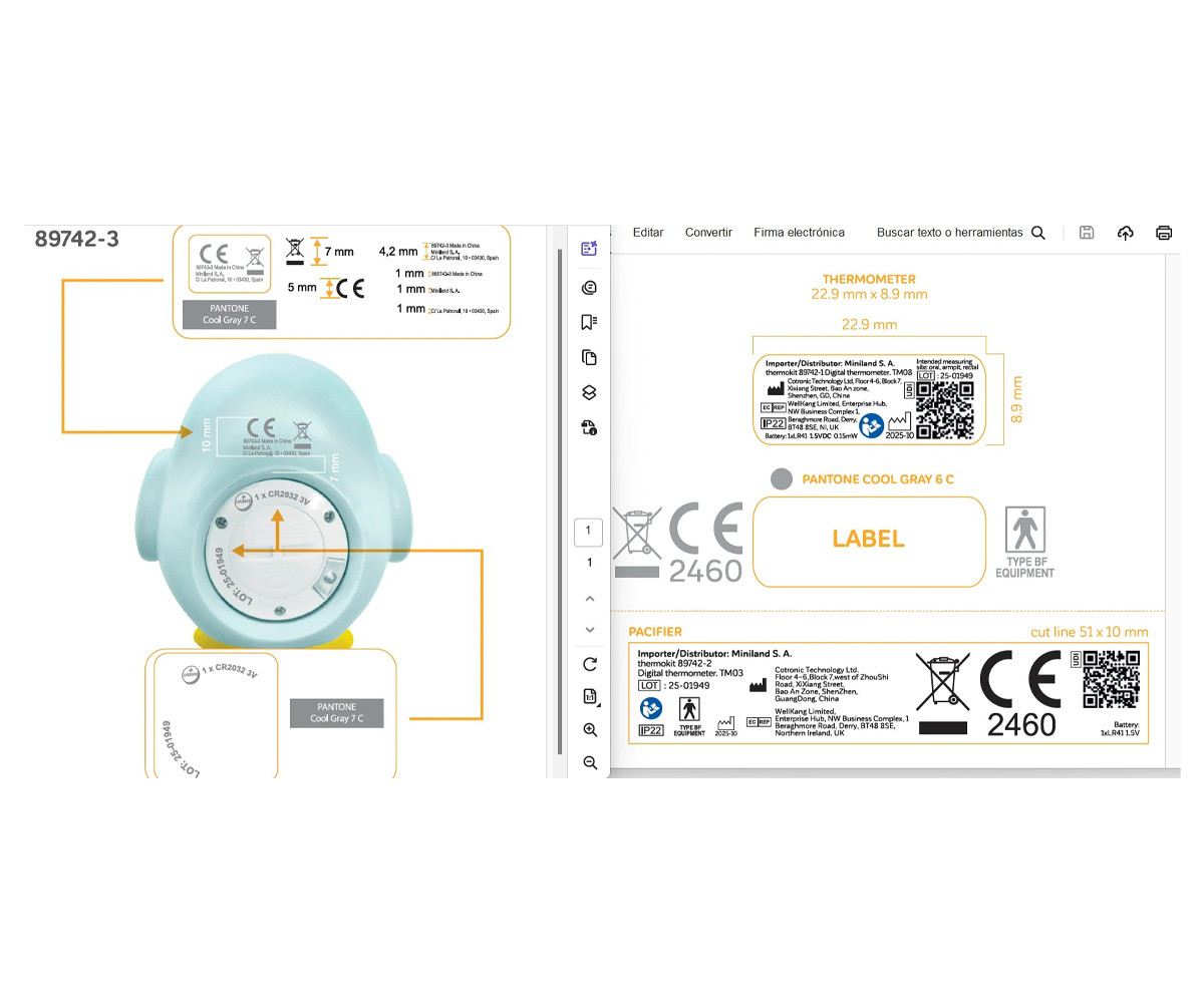 Set de Termómetrros para Bebé Thermokit Bear