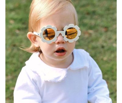 Gafas de Sol Flexibles (0-24m) Polarizadas Daisy Flower Mirrored Lenses
