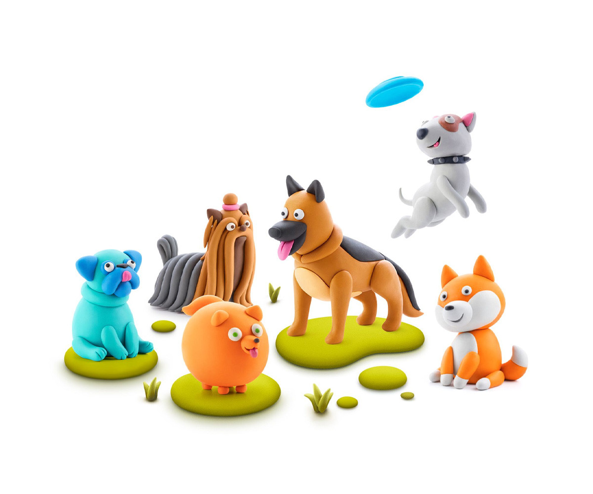 Plastilina Interactica Dog Story (15 botes)