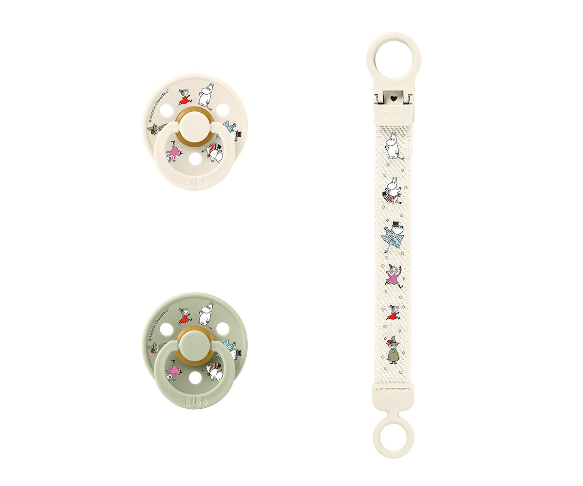 Set Regalo BIBS x Moomin Friends + Clip Loop Ivory