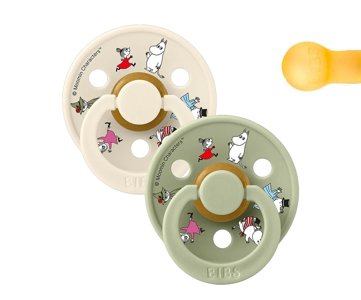 2 Succhietti BIBS x Moomin Colour Round Friends-Ivory Mix
