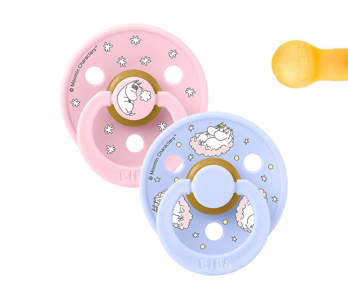 2 Succhietti BIBS x Moomin Colour Round Dreaming-Baby Pink