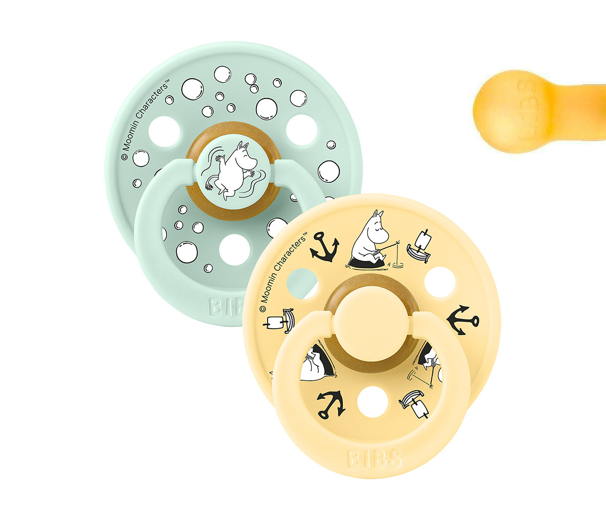 2 Succhietti BIBS x Moomin Colour Round Sailing-Nordic Mint Mix