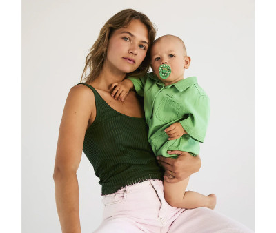 2 Succhietti BIBS Studio Colour Round Polka Petal/Cactus