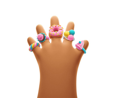 Interactive Playdough Sweet Rings (3 cans)
