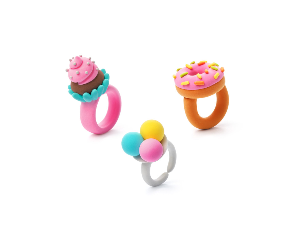 Interactive Playdough Sweet Rings (3 cans)