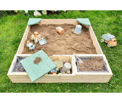 Sabbiera con Vaschette Beach Rebel Natural Sage Green