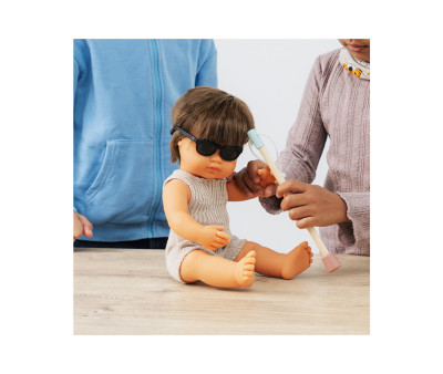 Occhiali Scuri e Bastone da Cieco per Bambole