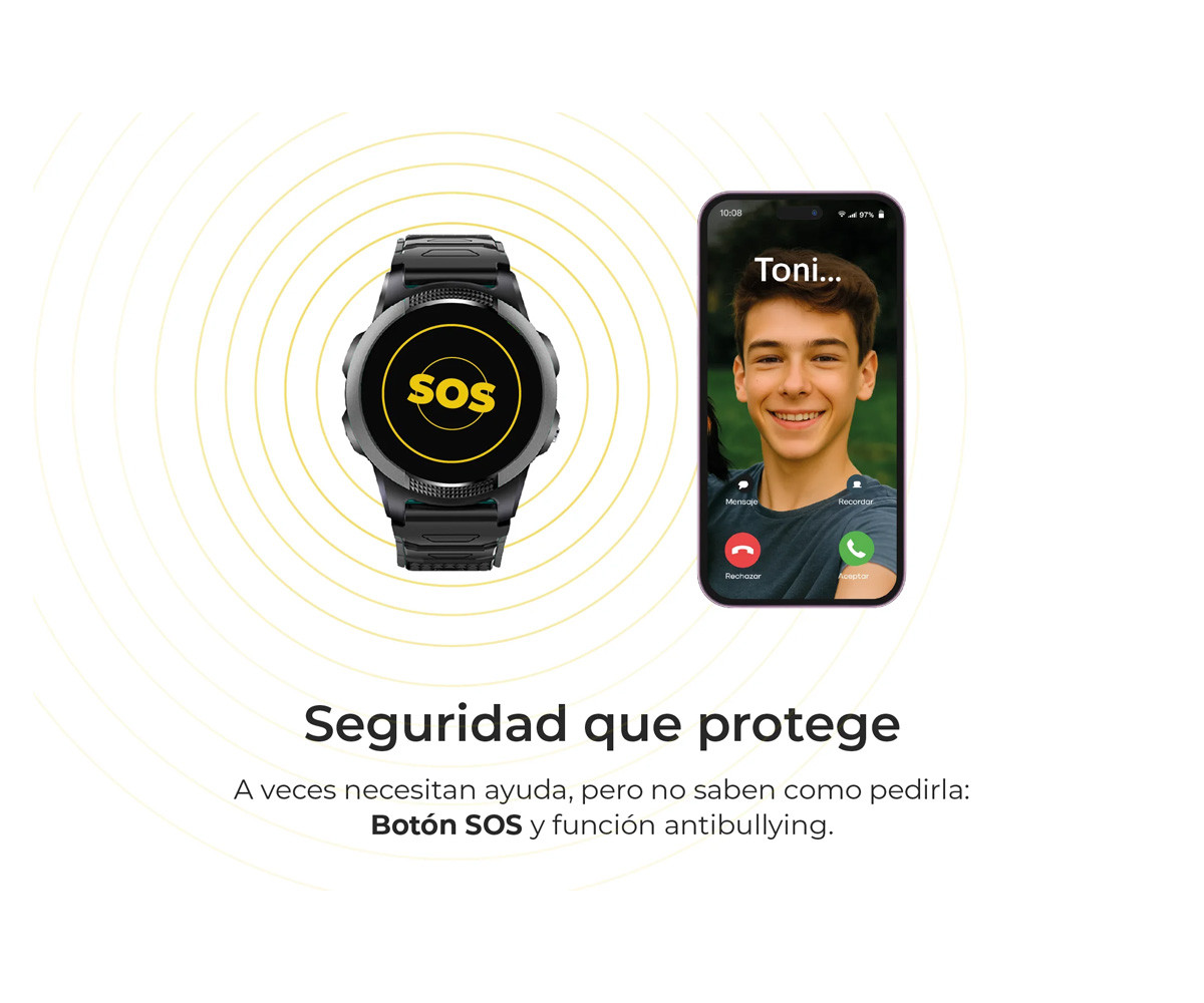 Reloj Inteligente SLIM con GPS y Llamada Negro