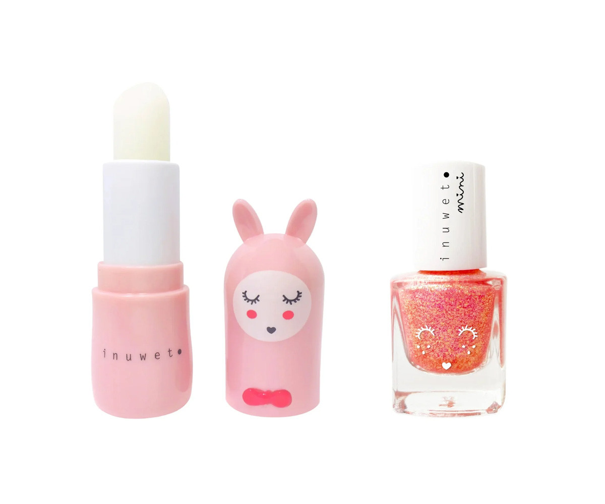 Dúo Bálsamo Labial y Esmalte de Uñas Fresa