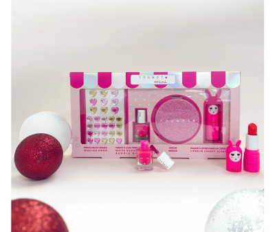 Cofre Glitter Rosa Cerza y Fresa