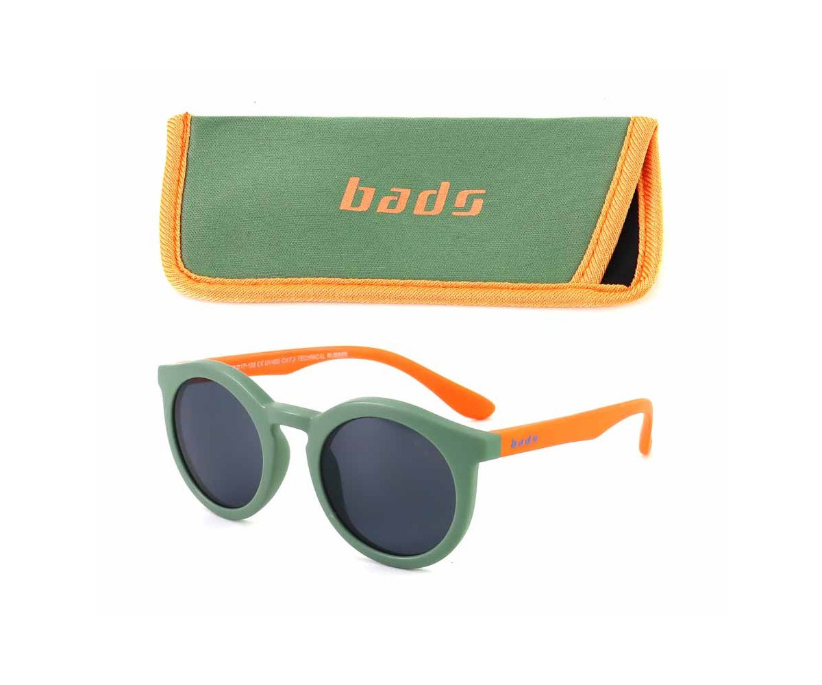 Gafas de Sol Infantil Flexibles BADS4020 Verde-Naranja (6-12 años)