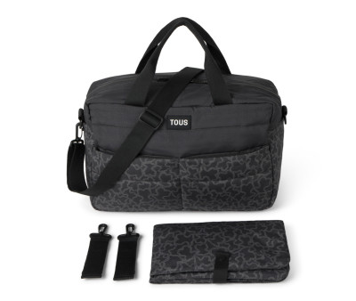 Bolso Carro Bebé Kaos Negro con Cambiador