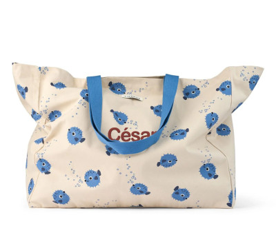 Personalized Maxi Totebag Pufferfish/Sandy