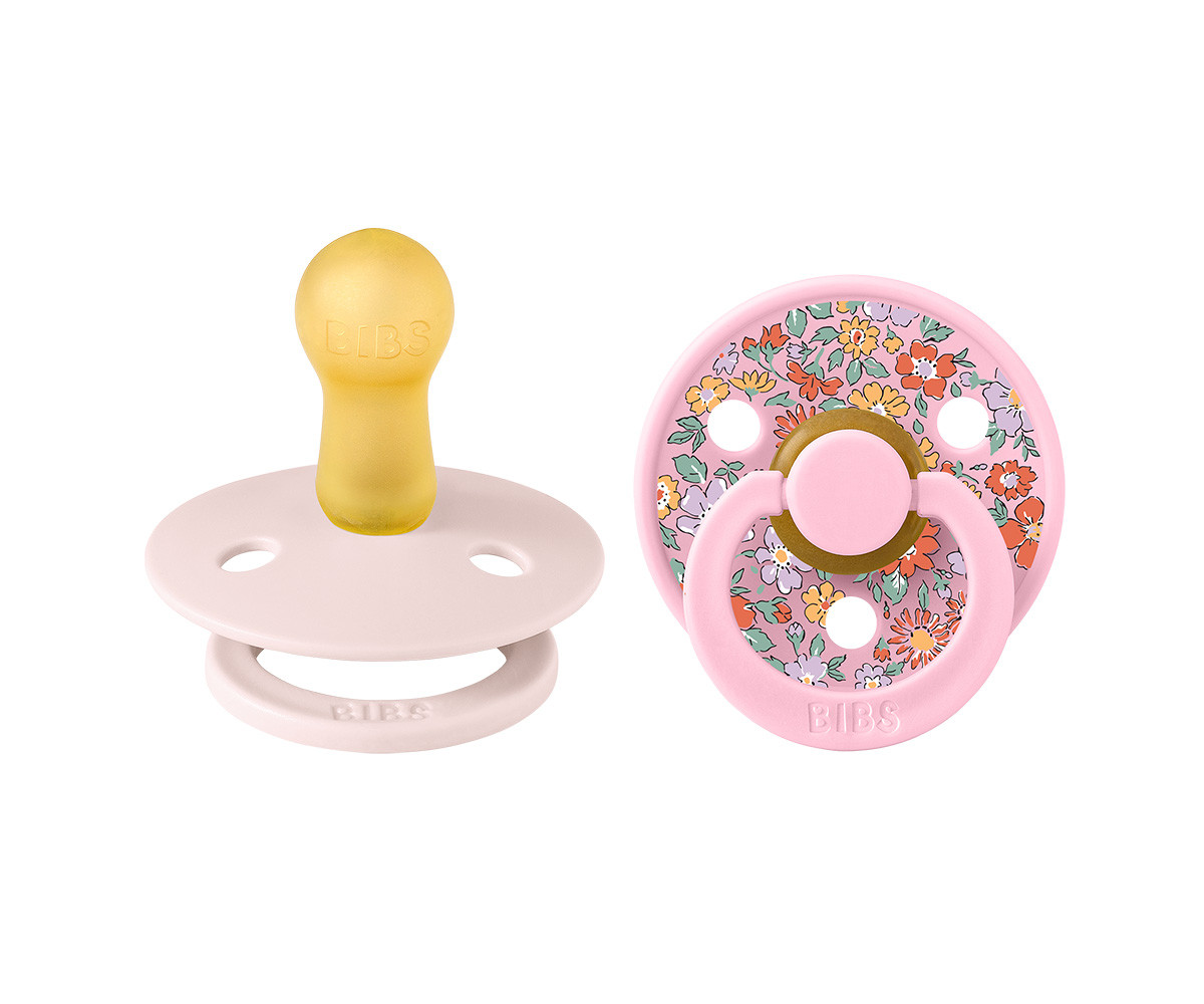 2 Chupetes BIBS Colour Round Liberty Oscar Meadow Petal Mix