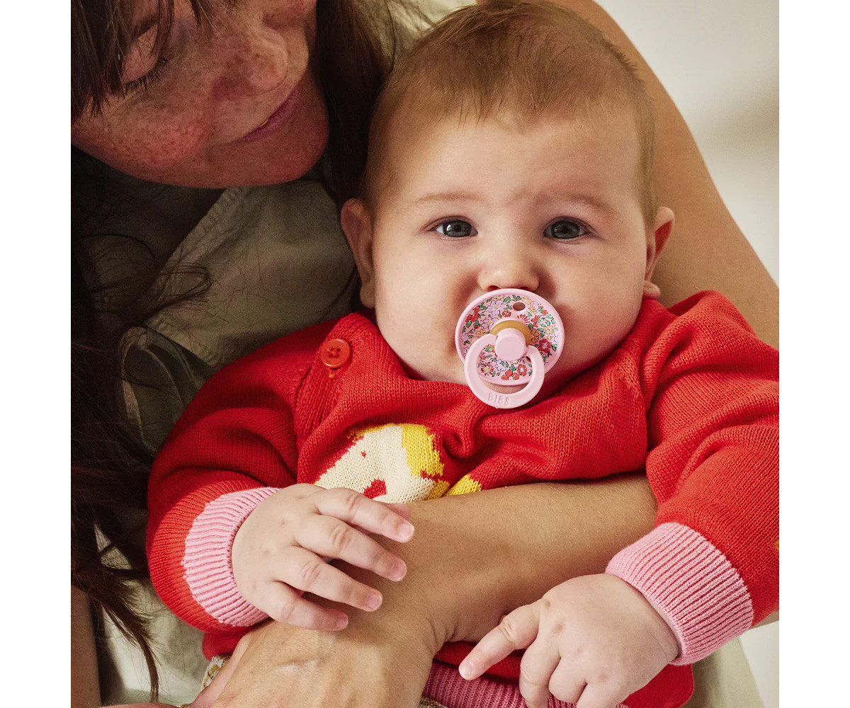 2 Chupetes BIBS Colour Round Liberty Oscar Meadow Petal Mix